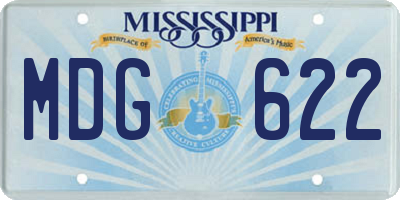MS license plate MDG622