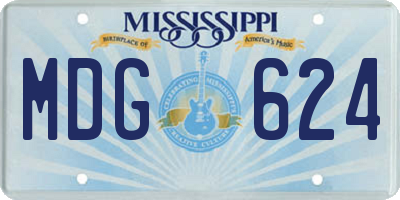 MS license plate MDG624
