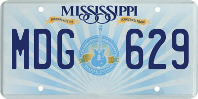 MS license plate MDG629