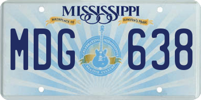MS license plate MDG638