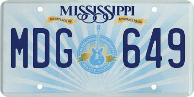 MS license plate MDG649