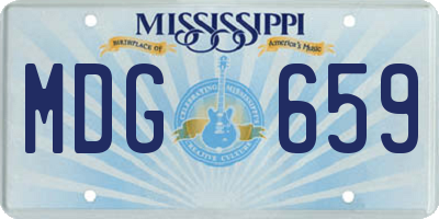 MS license plate MDG659