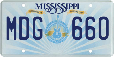 MS license plate MDG660