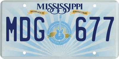 MS license plate MDG677