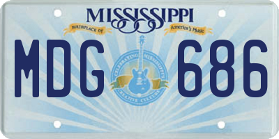 MS license plate MDG686