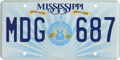 MS license plate MDG687