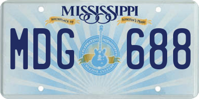 MS license plate MDG688
