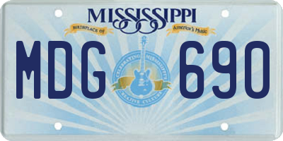 MS license plate MDG690