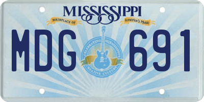 MS license plate MDG691