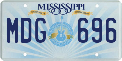 MS license plate MDG696