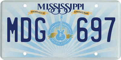 MS license plate MDG697