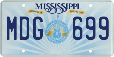 MS license plate MDG699