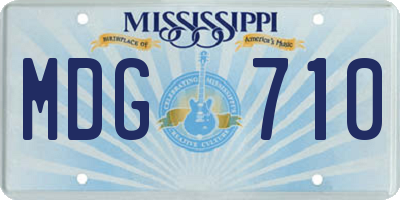 MS license plate MDG710