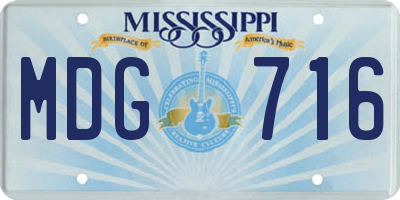 MS license plate MDG716