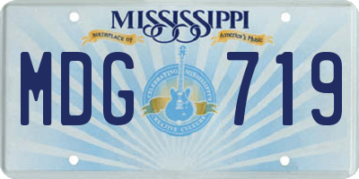 MS license plate MDG719