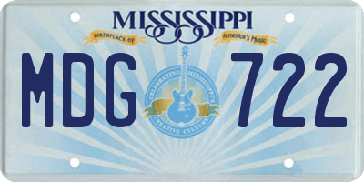 MS license plate MDG722
