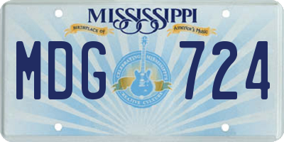 MS license plate MDG724