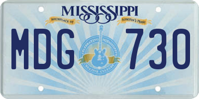 MS license plate MDG730