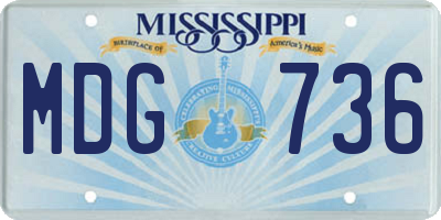 MS license plate MDG736