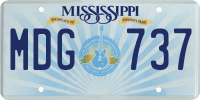 MS license plate MDG737