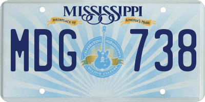 MS license plate MDG738
