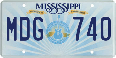 MS license plate MDG740