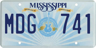 MS license plate MDG741