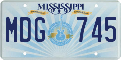MS license plate MDG745