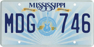 MS license plate MDG746