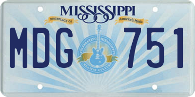 MS license plate MDG751