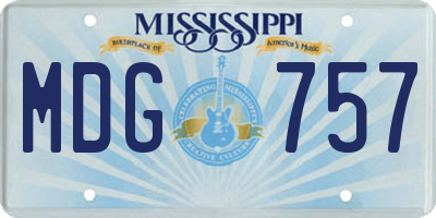MS license plate MDG757