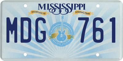 MS license plate MDG761