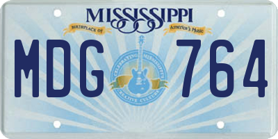 MS license plate MDG764