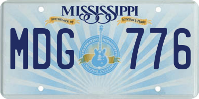 MS license plate MDG776