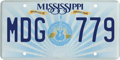 MS license plate MDG779