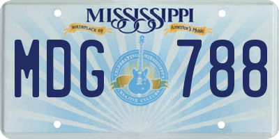 MS license plate MDG788