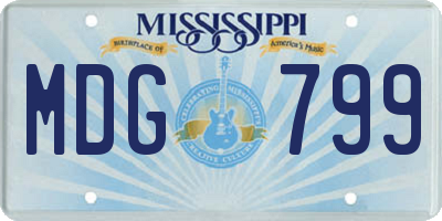 MS license plate MDG799