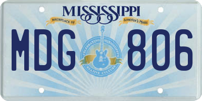MS license plate MDG806