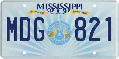 MS license plate MDG821
