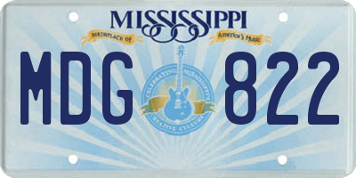 MS license plate MDG822