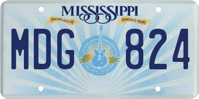 MS license plate MDG824