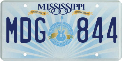 MS license plate MDG844
