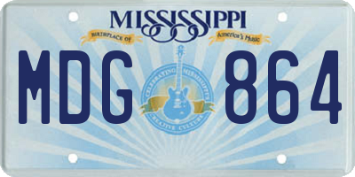 MS license plate MDG864