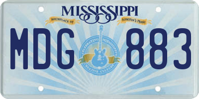 MS license plate MDG883