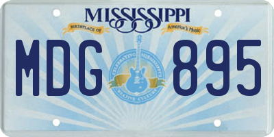 MS license plate MDG895