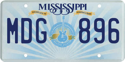 MS license plate MDG896