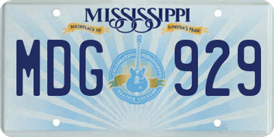 MS license plate MDG929
