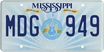 MS license plate MDG949