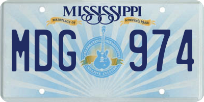 MS license plate MDG974
