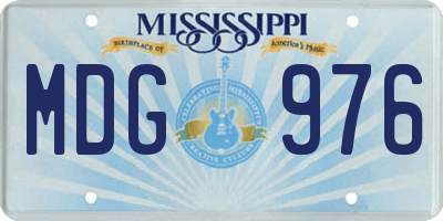 MS license plate MDG976